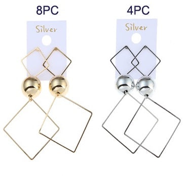 JAE27210 - Korean Style Square Drop Earring