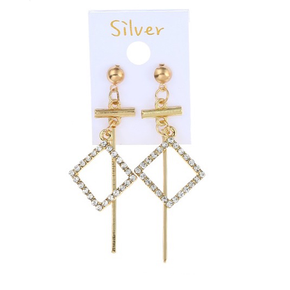 JAE27215 - Korean Style Square Drop Earring