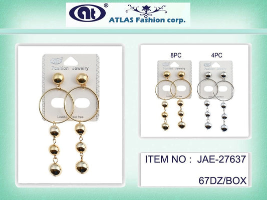 JAE27637 - Korean Style Bead Drop Earring