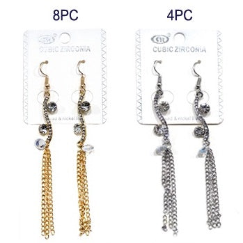 JAE27651 - Fringe Chain Drop Earring