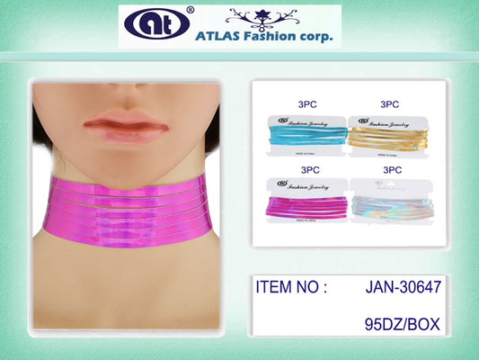 JAN30647 - Holographic Cutout Choker