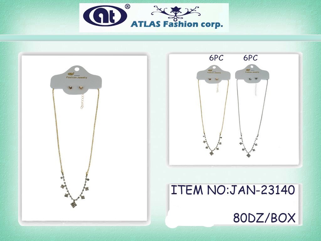 JAN23140 - Rhinestone Necklace Set