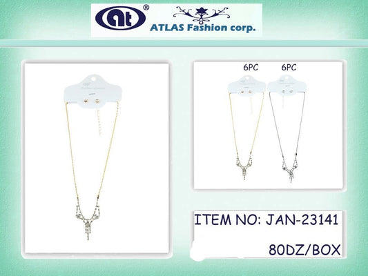 JAN23141 - Rhinestone Necklace Set