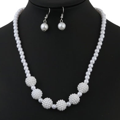 JAN28411-1 - Glass Pearl Necklace Set