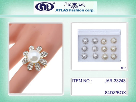 JAR33243 - Rhinestone Daisy Ring