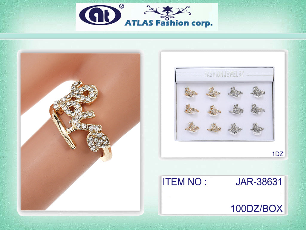 JAR38631 - Rhinestone Love Ring