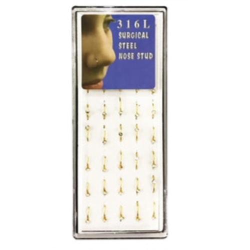 40 PCS Stainless Steel Gold Nose Ring