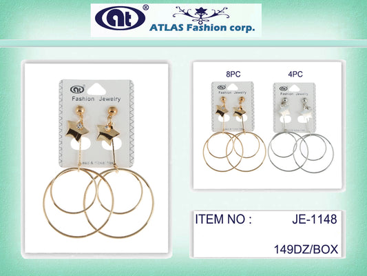 JE1148 - Star Circle Drop Earring