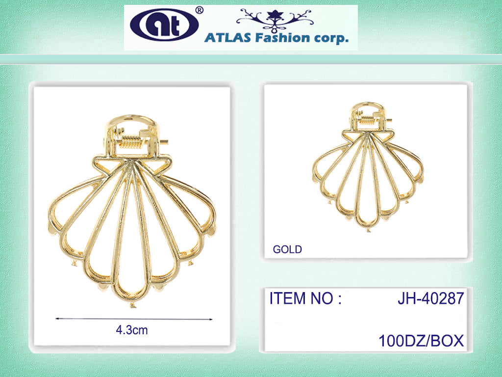 JH40287 - Metal Seashell Claw Clip