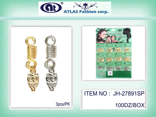 JH27891SP - Owl Hair Braid Coil Rings