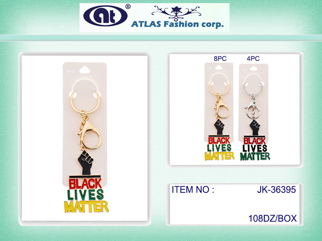 JK36395-Enamel Black Lives Matter Keychain