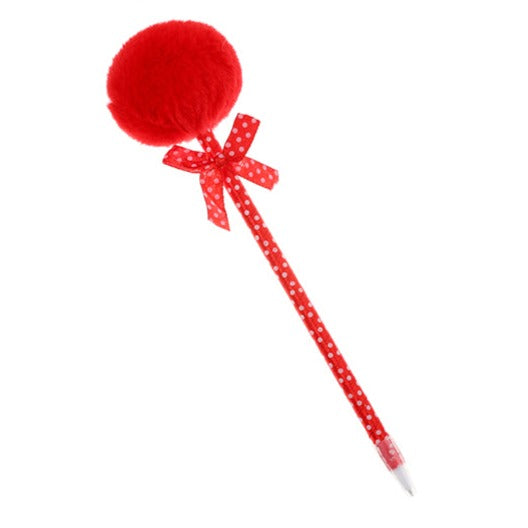 12 PCS Ribbon Pom Pom Pen