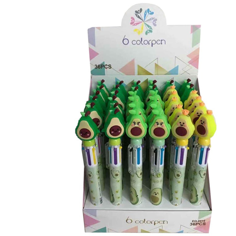 36 PCS Multi Color Avocado Pen