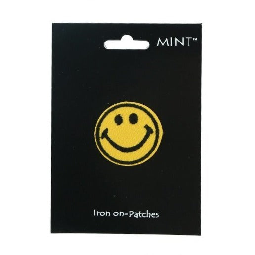 JP064 - Smiley Face Iron On Patch