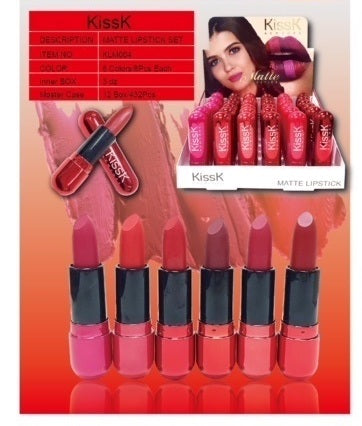 KLM004 - 24 PCS Red Pink Lipsticks