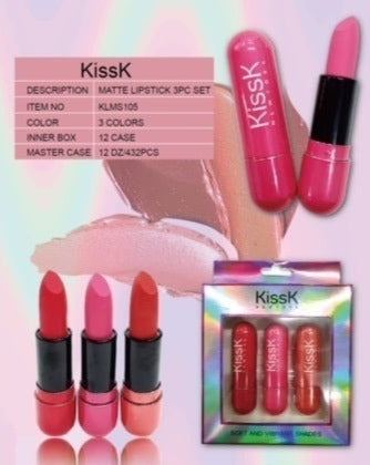 KLMS105 - 3 PC Lipstick Gift Set