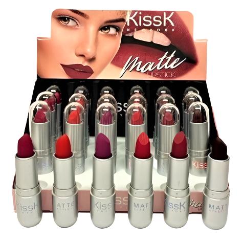 KLS001 - 24 PCS Dark Red Lipsticks