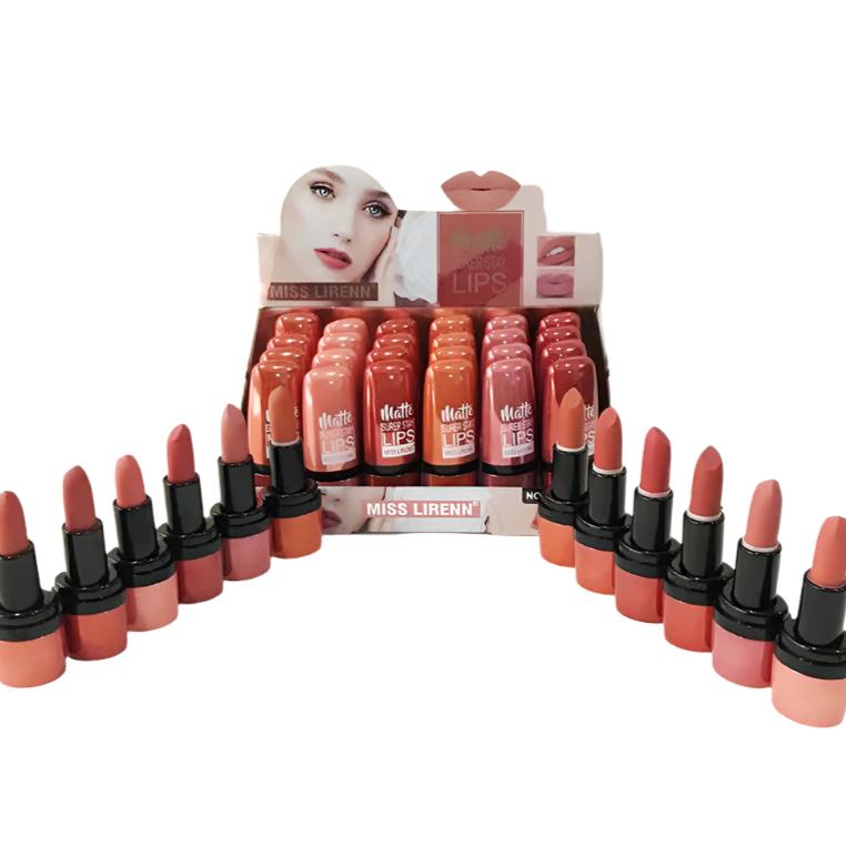 LT1238 - 24 PCS Assorted Nudes Lipstick