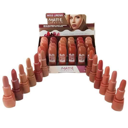 LT1239 - 24 PCS Assorted Nudes Lipstick