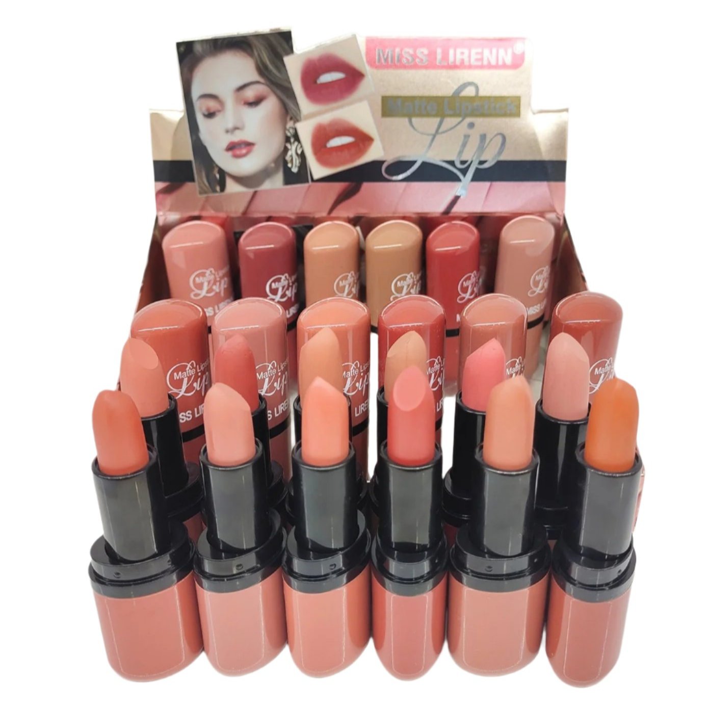 LT1274 - 24 PCS Assorted Nudes Lipstick