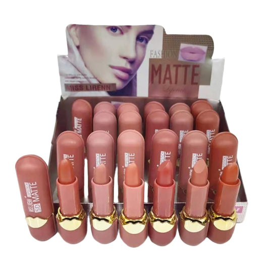 LT1276 - 24 PCS Assorted Nudes Lipstick