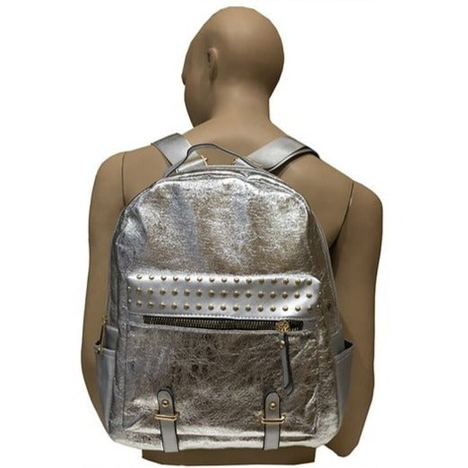 TP046SL - Silver Metallic Backpack