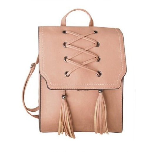 TP056 - Pink Tassel Backpack