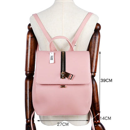 TP213 - Leather Zipper Backpack