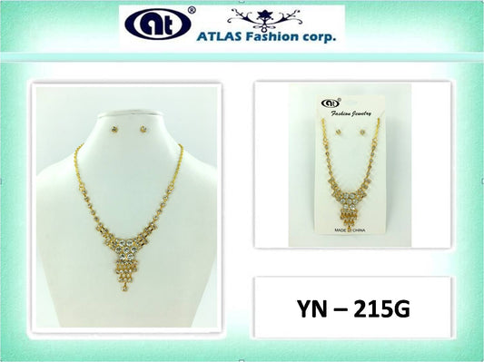 YN215G - Rhinestone Necklace Set