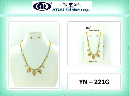 YN221G - Rhinestone Necklace Set